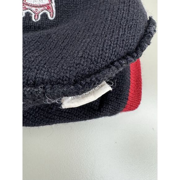 Vintage West Coast Choppers Y2K Beanie Hat Skull Crown Iron Cross Black Red WCC - Picture 3 of 8